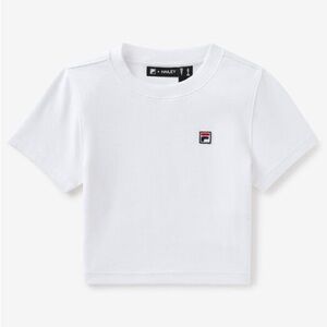 FILA Hailey Bieber White Crop Tee M